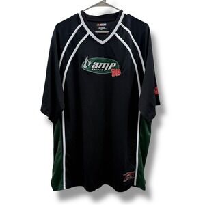 NASCAR Dale Earnhardt Jr 88 Amp Energy Jersey Mens 2XL Black Green Racing Shirt